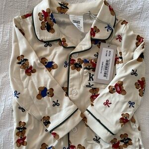 Kith Kids Beige Teddy Bear Pajama Set